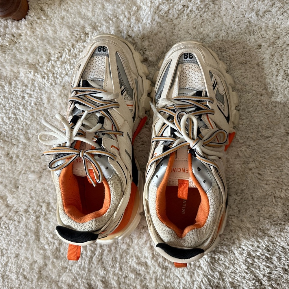 Balenciaga Sneakers in Cream and Orange